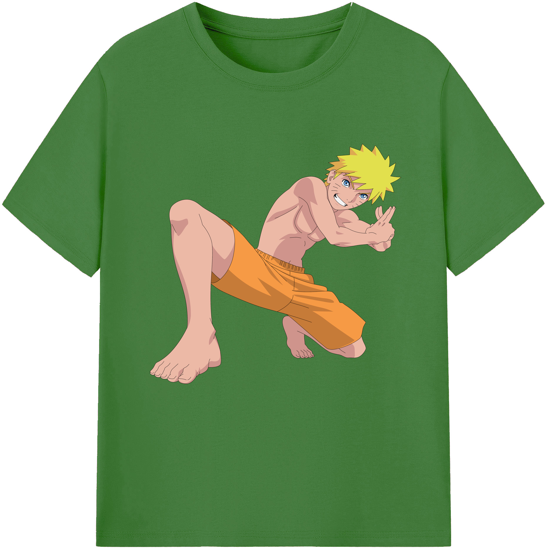 （画像用） NARUTO -ナルト- うずまき ナルト Uzumaki Naruto レディースカジュアルプリントTシャツ（綿100％）